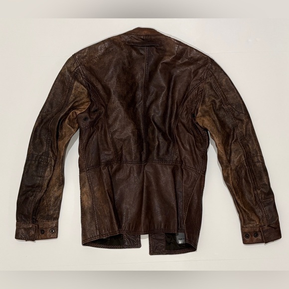 Prada Brown Leather Jacket size EU 44 - Picture 3 of 3